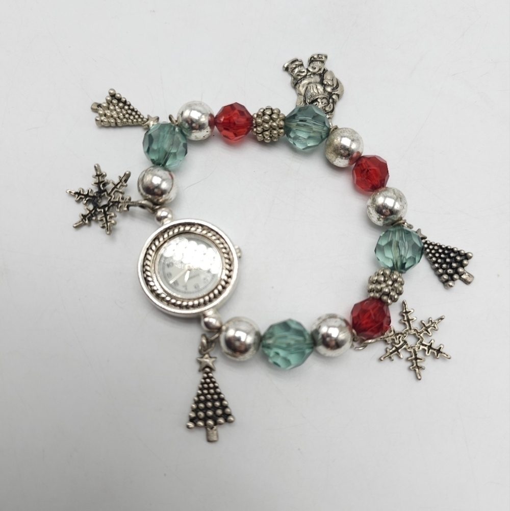 LJ  Signed Christmas Charm Watch